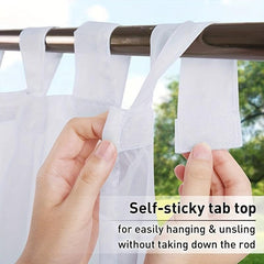 Outdoor Sheer Curtain Tab Top Voile Drapes for Patio Garden Porch