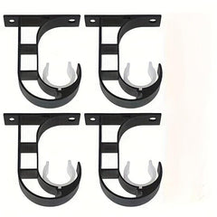 4pcs Ceiling Mount Curtain Rod Holders Heavy Duty Aluminum Alloy Bracket Hooks