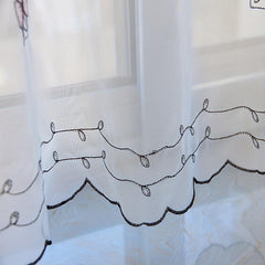 1pc Voile Curtains for Kitchen Bedroom and Home Decor Short Valances