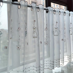 1pc Voile Curtains for Kitchen Bedroom and Home Decor Short Valances