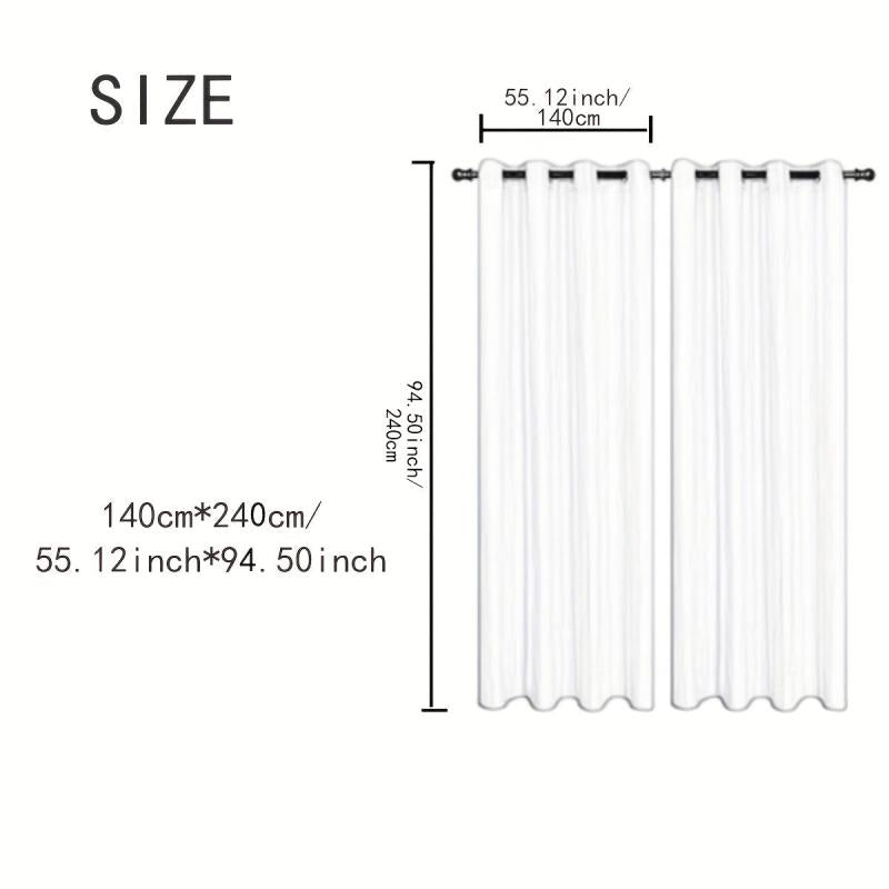 Thermal Insulated Blackout Curtains Room Darkening Drapes