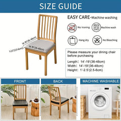 6pcs PU Leather Chair Slipcovers for Dining Room Kitchen Hotel