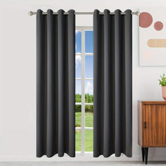 Blackout Curtain Heat Insulation Grommet Top Curtain