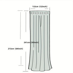 Blackout Curtain Heat Insulation Grommet Top Curtain