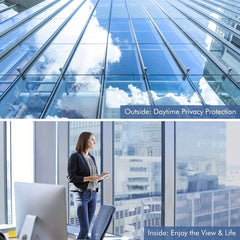 Daytime Privacy Film Window Heat Control Glass UV Blocking Home Office Decor