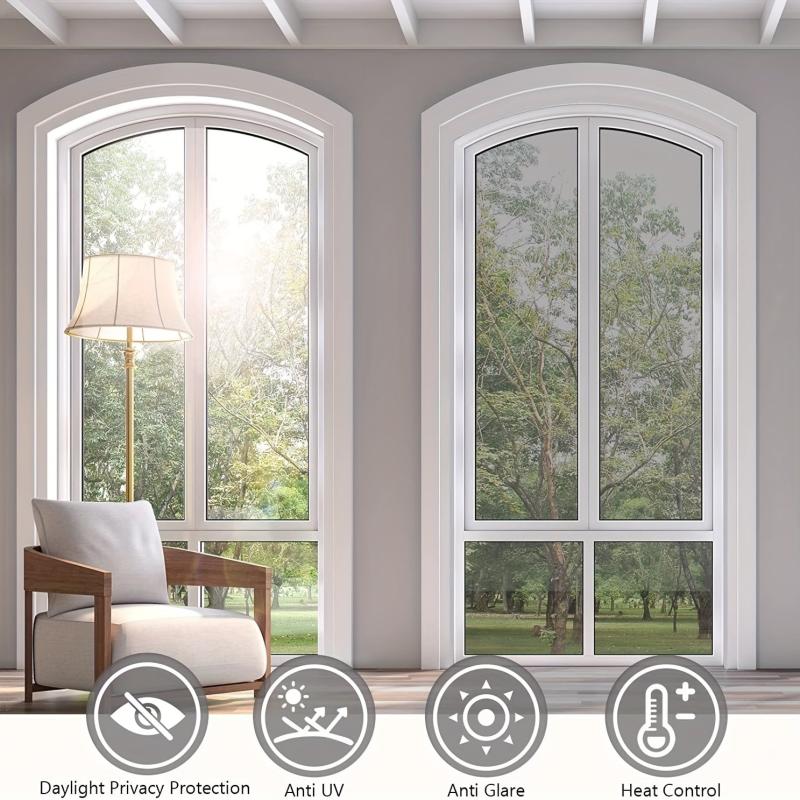 Daytime Privacy Film Window Heat Control Glass UV Blocking Home Office Decor