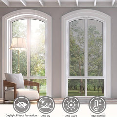 Daytime Privacy Film Window Heat Control Glass UV Blocking Home Office Decor