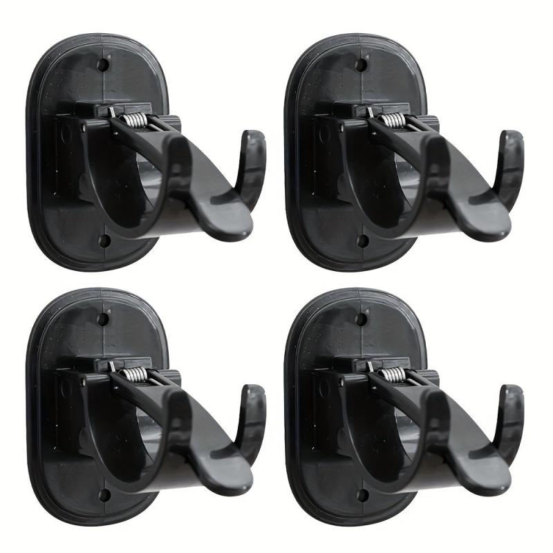 Adhesive Curtain Rod Brackets - No Drilling, 1.52-4.32 cm Rod Holder
