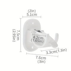 Adhesive Curtain Rod Brackets - No Drilling, 1.52-4.32 cm Rod Holder