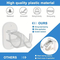 Adhesive Curtain Rod Brackets - No Drilling, 1.52-4.32 cm Rod Holder