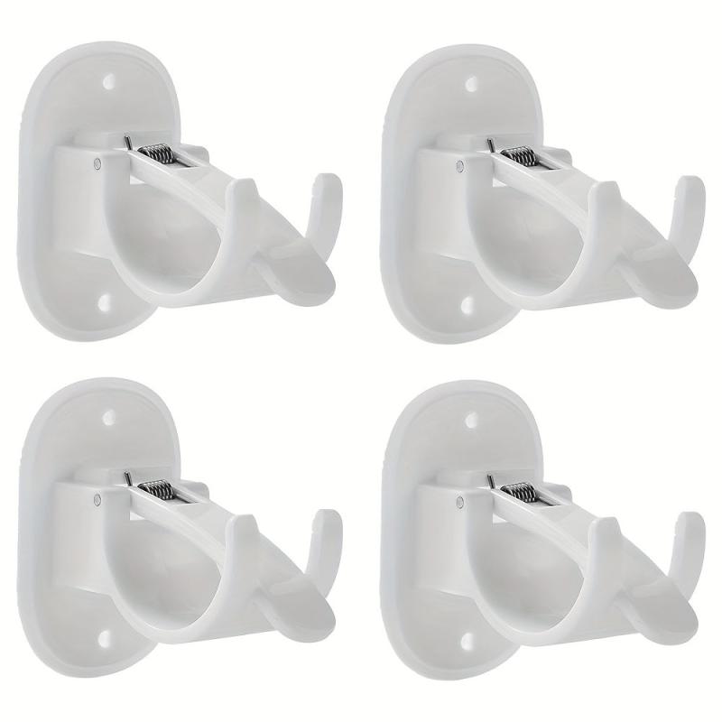 Adhesive Curtain Rod Brackets - No Drilling, 1.52-4.32 cm Rod Holder