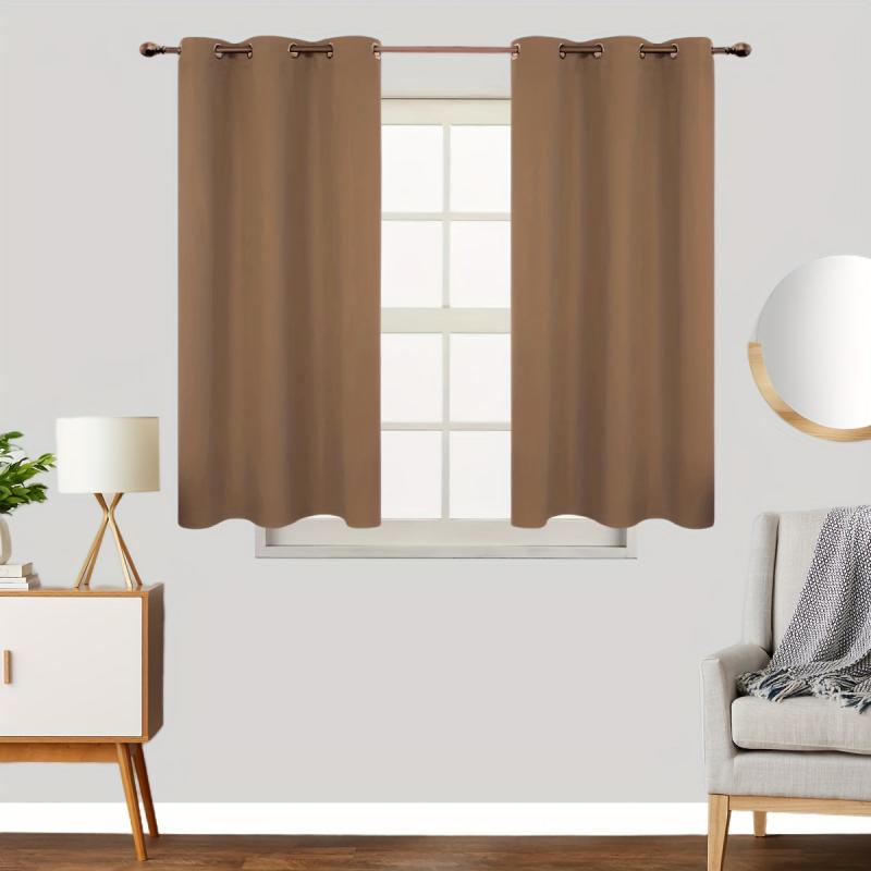2 Panels Grommet Top Blackout Curtains