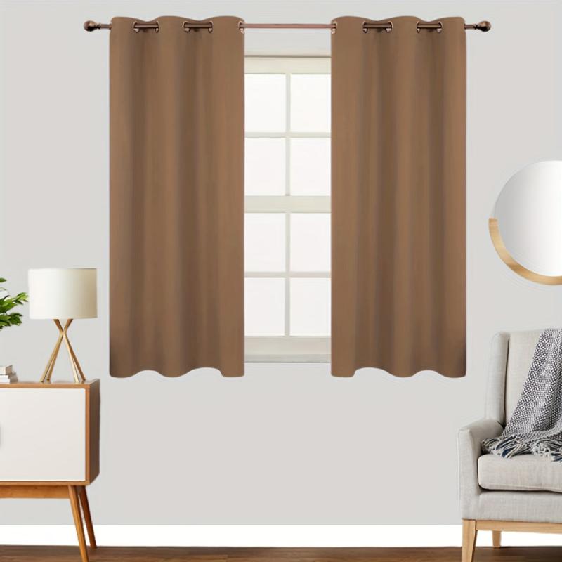 2 Panels Grommet Top Blackout Curtains