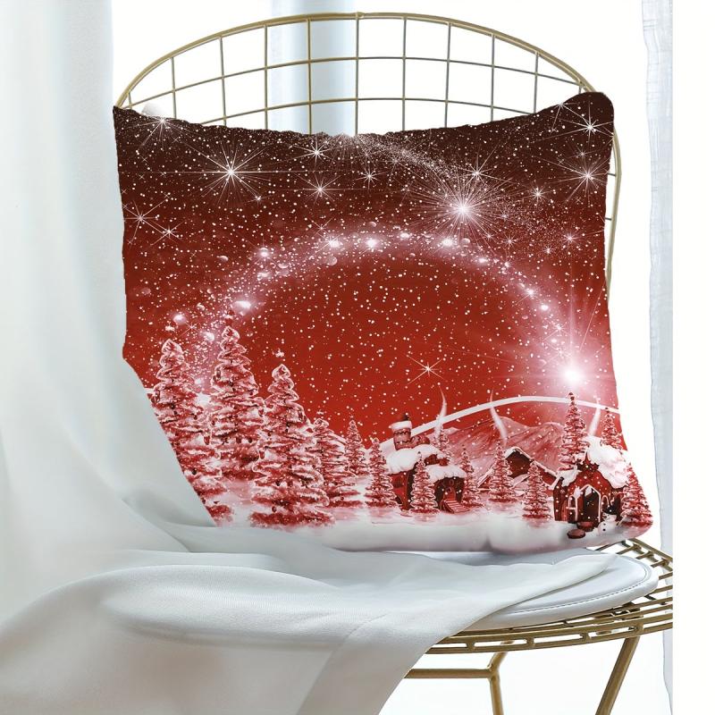 Christmas Tree Pattern Throw Pillow Covers
