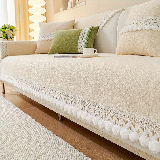 Pastoral Flower Sofa Slipcover Universal Couch Cover Non Slip