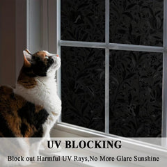 Blackout Window Film Privacy Static Cling Frosted Window Covering Opaque