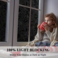 Blackout Window Film Privacy Static Cling Frosted Window Covering Opaque