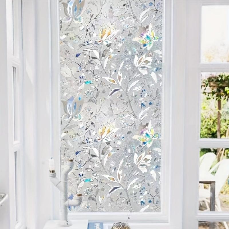 Tulip Flower Glass Window Film Privacy Sticker