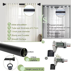 Adjustable Curtain Rod 54 cm Diameter Heavy Duty Modern Decorative Drapery Rods