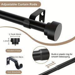 Adjustable Curtain Rod 54 cm Diameter Heavy Duty Modern Decorative Drapery Rods