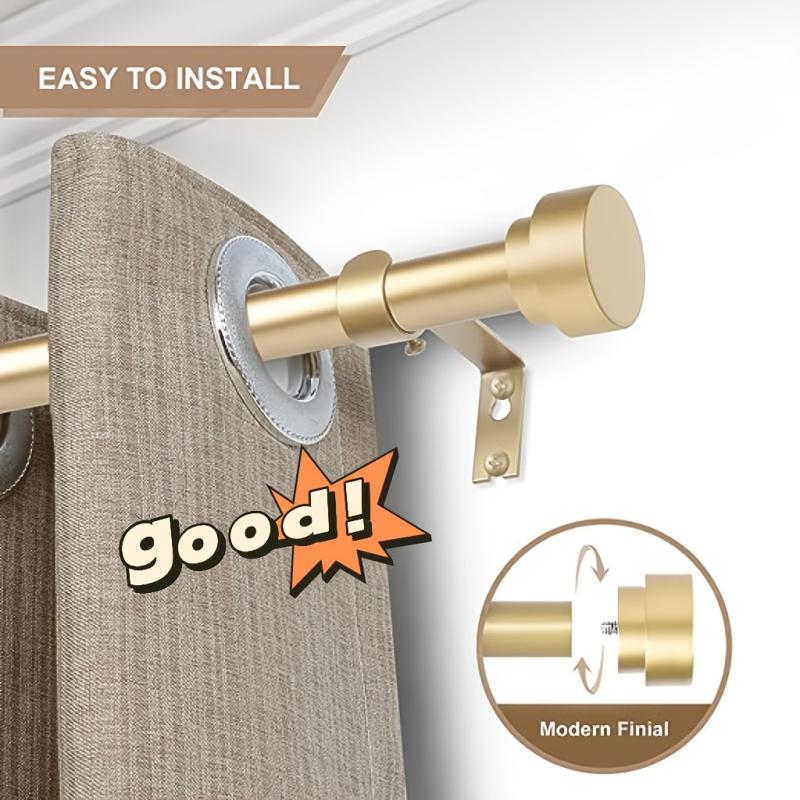 Adjustable Curtain Rod 54 cm Diameter Heavy Duty Modern Decorative Drapery Rods