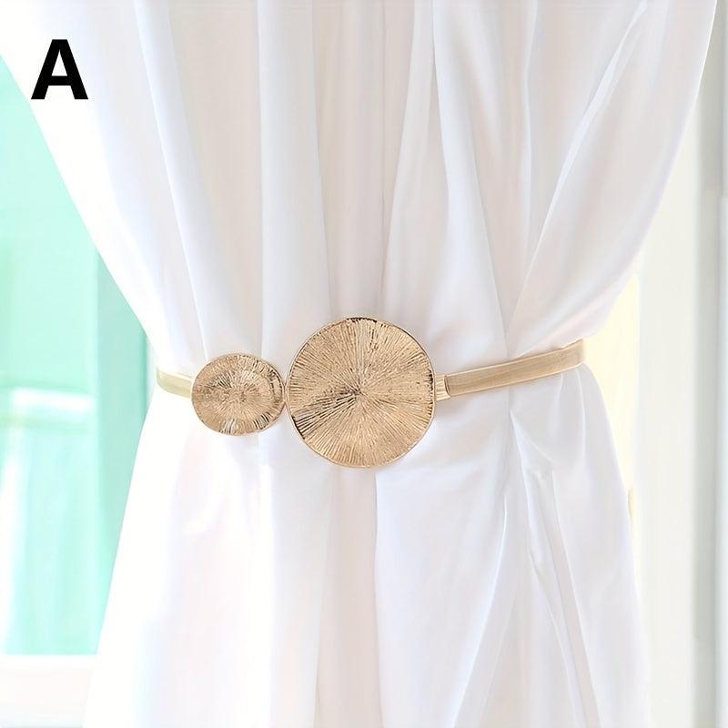 Metal Curtain Tiebacks, Stylish Holdbacks for Living Room, Set of 2