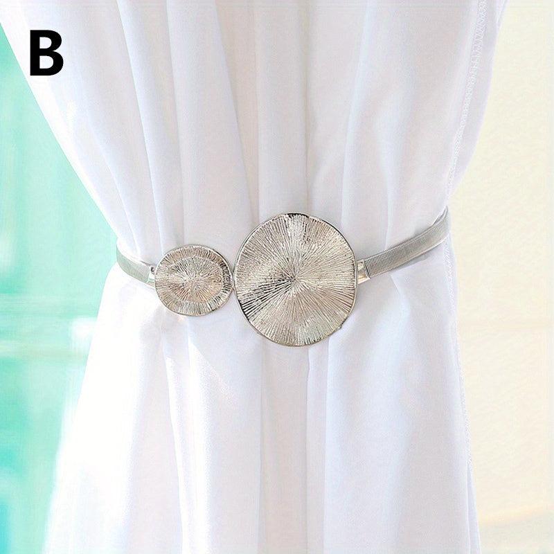 Metal Curtain Tiebacks, Stylish Holdbacks for Living Room, Set of 2