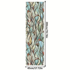Leaf Printed Decorative Window Film PVC Home Bathroom Window Sticker