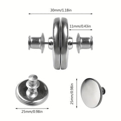 4 Pairs Curtain Magnetic Button Metal Button 25MM Curtain Weights Magnets