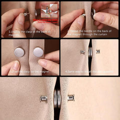 4 Pairs Curtain Magnetic Button Metal Button 25MM Curtain Weights Magnets