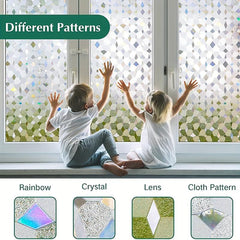 Privacy Window Film No Glue Stained Glass Door Sticker