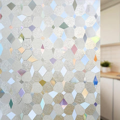 Privacy Window Film No Glue Stained Glass Door Sticker