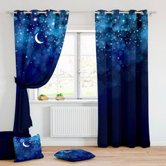 Galaxy Print Curtain for Home Decoration