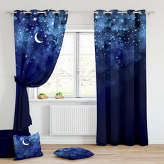 Galaxy Print Curtain for Home Decoration