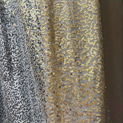 Golden Gradient Sequin Tulle Curtains for Living Room