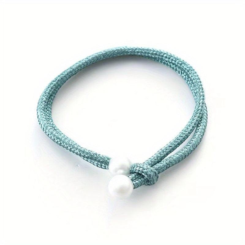 2pcs Faux Pearl Curtain Ties Curtain Rope Adjustable Curtain Fixings Tiebacks