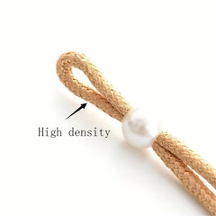 2pcs Faux Pearl Curtain Ties Curtain Rope Adjustable Curtain Fixings Tiebacks