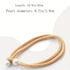 2pcs Faux Pearl Curtain Ties Curtain Rope Adjustable Curtain Fixings Tiebacks