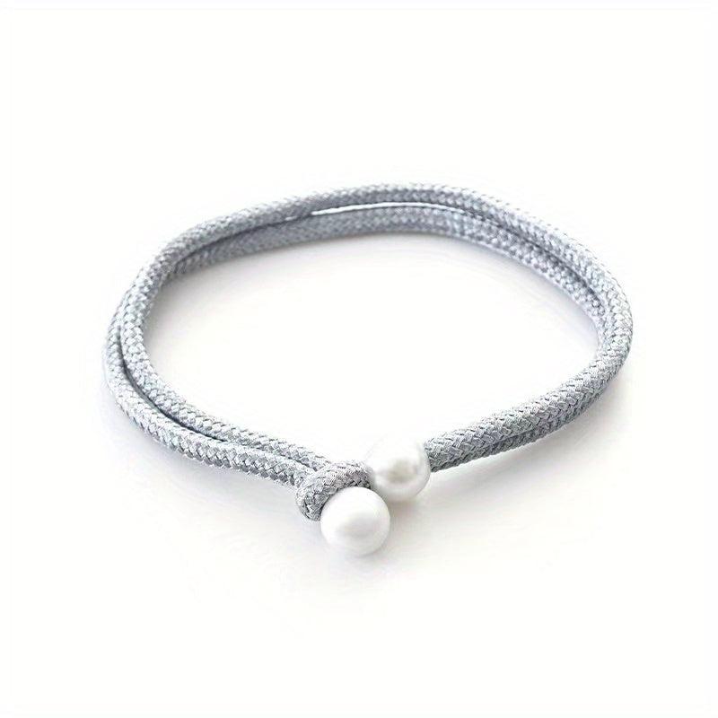 2pcs Faux Pearl Curtain Ties Curtain Rope Adjustable Curtain Fixings Tiebacks