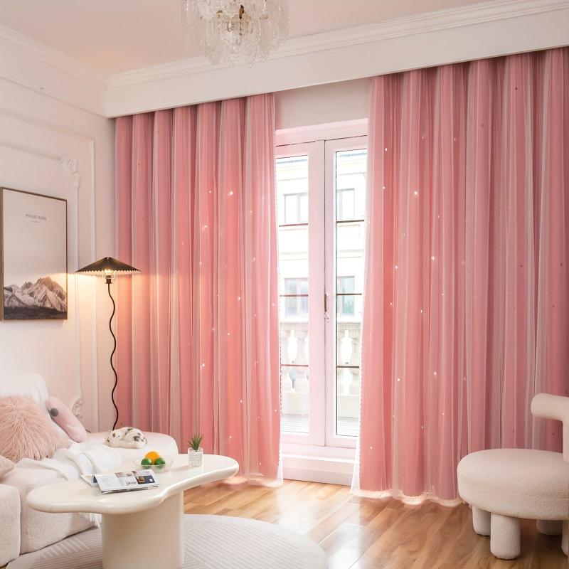 Sheer Lace Star Cutout Curtain for Living Room and Bedroom