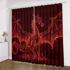 2pcs Jurassic Dinosaur Curtain for Living Room Bedroom
