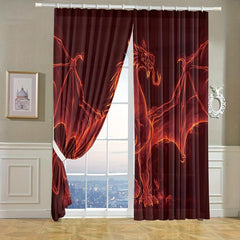 2pcs Jurassic Dinosaur Curtain for Living Room Bedroom