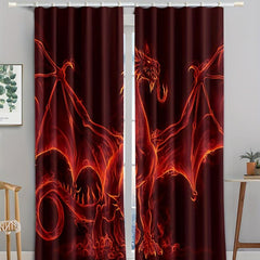 2pcs Jurassic Dinosaur Curtain for Living Room Bedroom