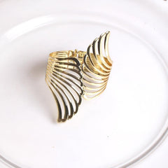 Wave Raw Brass Curtain Tieback - Minimalist Geometric Line Curtain Tie