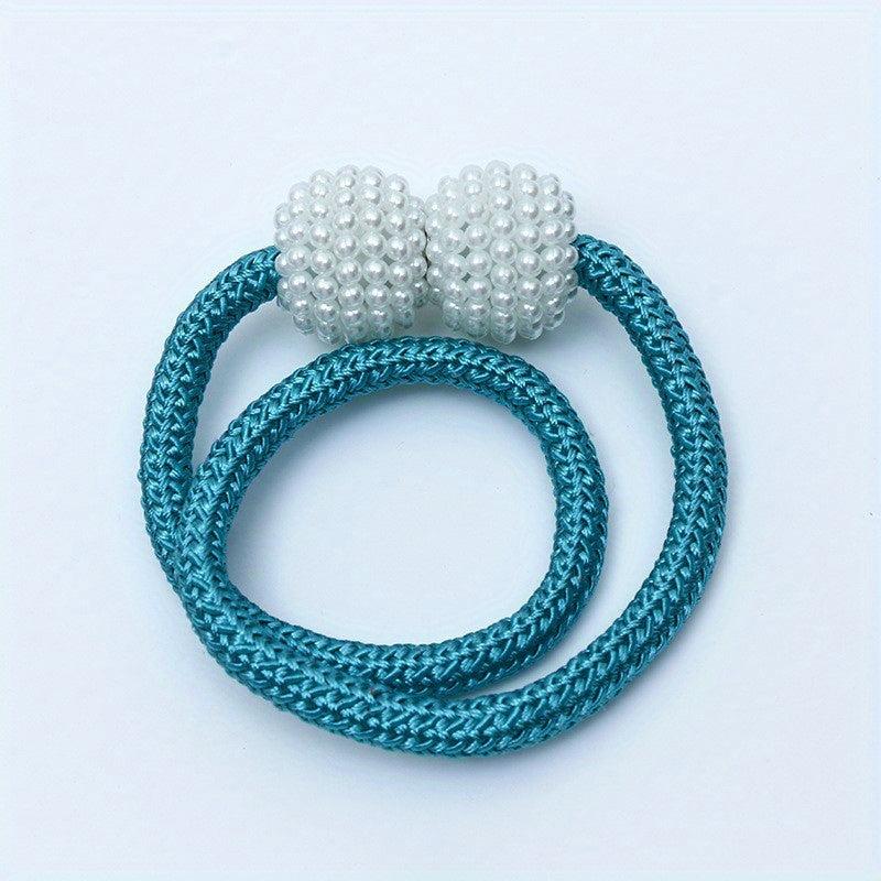 2pcs Pearl Magnetic Curtain Buckles Tieback Accessories