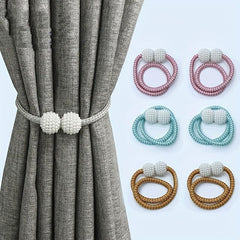 2pcs Pearl Magnetic Curtain Buckles Tieback Accessories