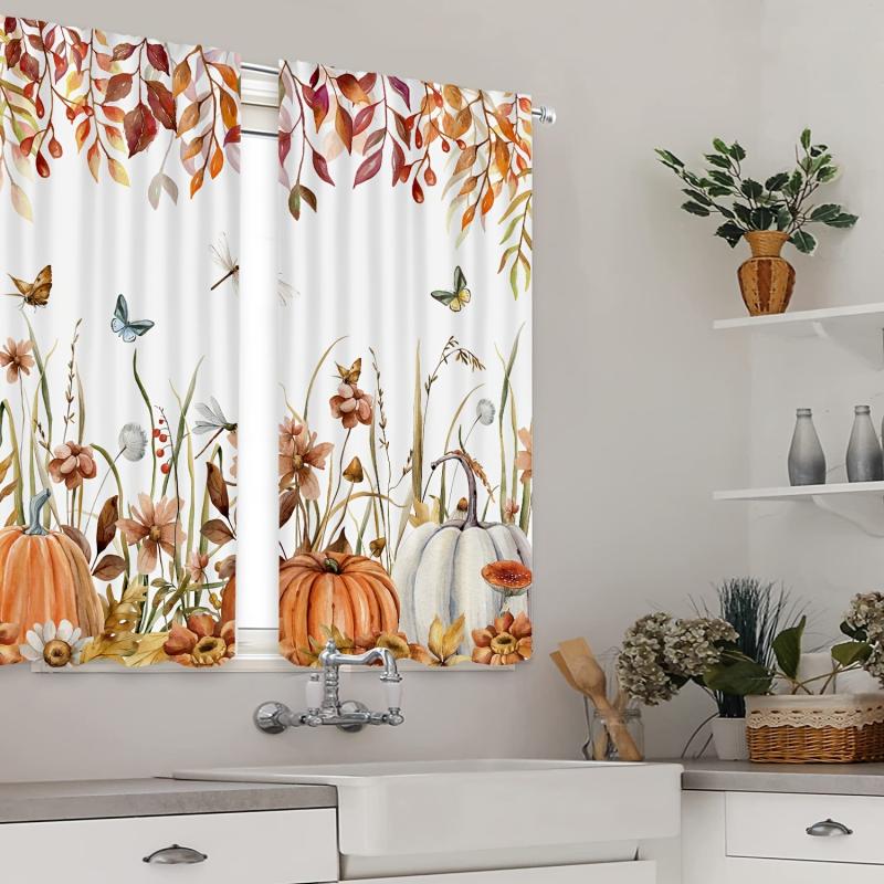 Pumpkin Butterfly Curtain for Home Decor