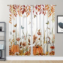 Pumpkin Butterfly Curtain for Home Decor