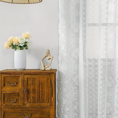 Nordic Semi Shading Lace Curtain for Home Decor