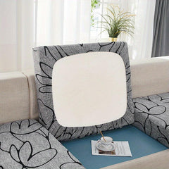 Gray Flower Elastic Sofa Slipcover Non-slip Furniture Protector